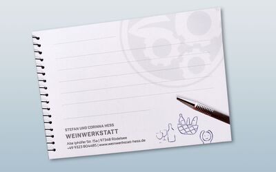 Weinwerkstatt Heß Kurzbriefblöcke