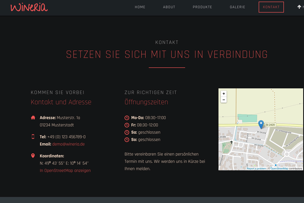 Kontaktinfos und Öffnungszeiten